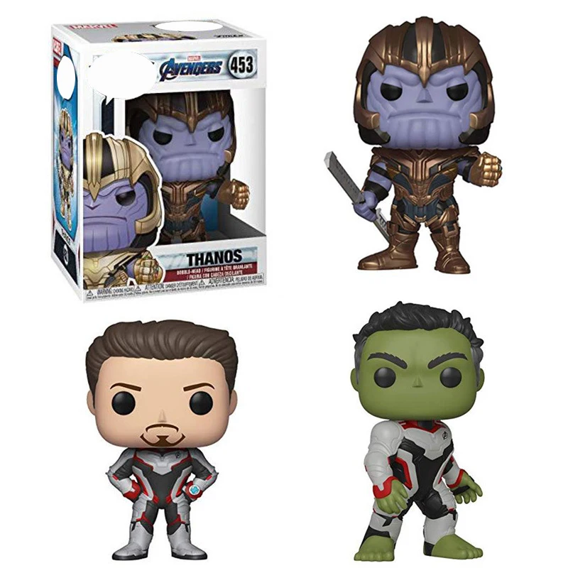

100% Original Box Avengers Endgame Thanos Iron Man Captain Marvel 10CM PVC Action Figure Model Doll Toy