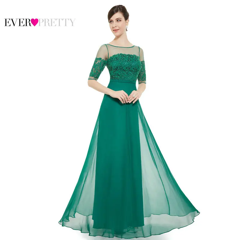 [Clearance Sale] Ever Pretty Women Elegant Long Evening Dresses Chiffon Lace A line Backless