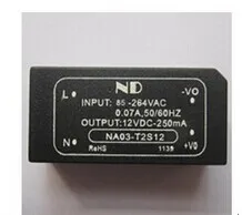 

5pcs/lot AC 220V to DC 12V Converter 3W single ac dc power modules NA03-T2S12 Free shipping