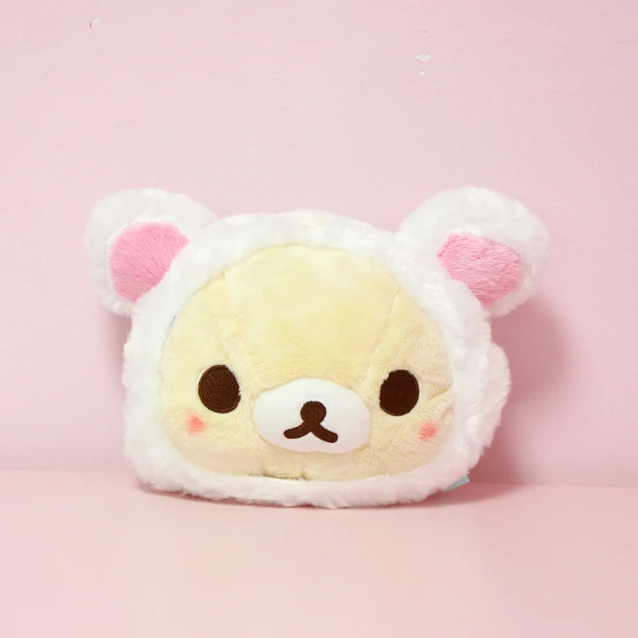 Мультипликационный Вишневый Розовый Медведь Rilakkuma, плюшевый рюкзак, мягкая кукла, игрушка для женщин, сумка на цепочке, кошелек 19 см* 15 см