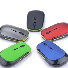Матовая поверхность портативных ПК Тонкий 2,4 ГГц беспроводной оптическая мышь беспроводные мыши USB 2,0 приемник