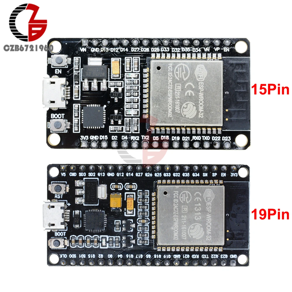 ESP32 2,4 ГГц беспроводной Wifi Bluetooth двойной режим макетная плата ESP32 CP2102 модуль с микро USB антенной усилитель мощности