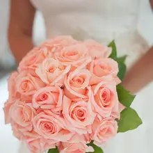 Розовый Искусственный Роуз Свадебный Букет Свадебный Букет Невесты Букет Де Mariage Bruidsboeket