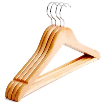 

Wooden Clothes Hanger Coat Hanger For Dry And Wet Dual Cloth Purpose Rack Non-slip Storage Supplies