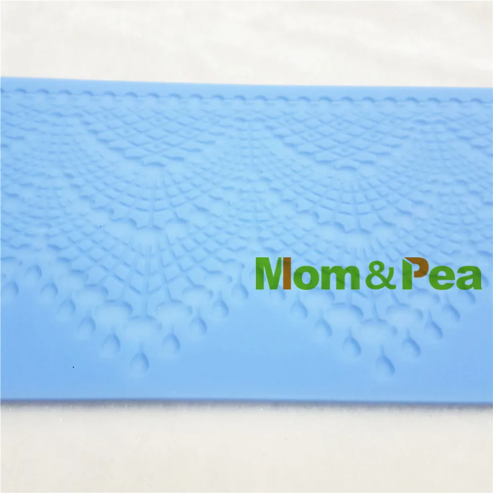 Mom& Pea GX181 Swag кружевная форма для украшения торта помадка для торта 3D форма для пищевого силикона