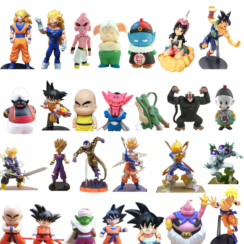 1 шт./лот Dragon Ball цифры 27 стилей Аниме Гоку/Вегета/Frieza/Pop/Chiaotzu/Buu детские игрушки ПВХ
