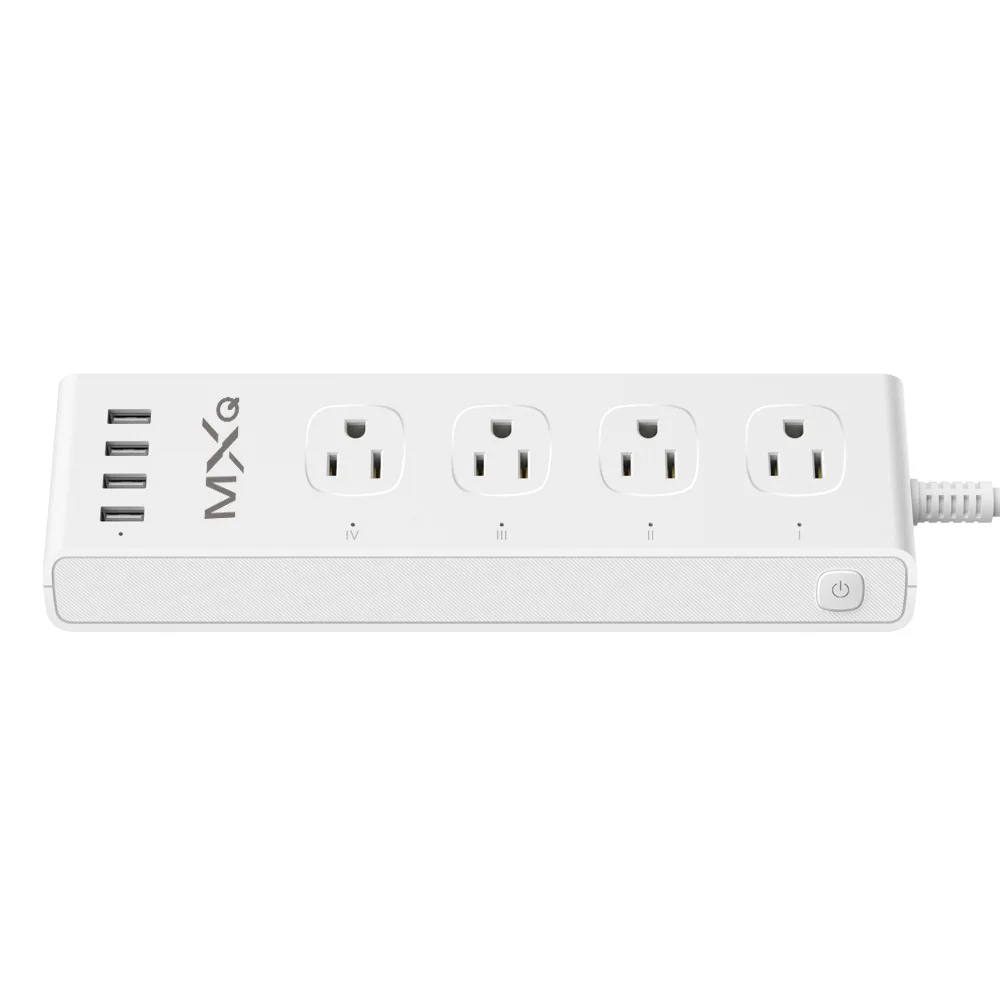 

MXQ WiFi Smart Power Strip, Surge Protector Has 5V/6A USB Ports, Support Voice Control, Timing Remote Control Function, Built-