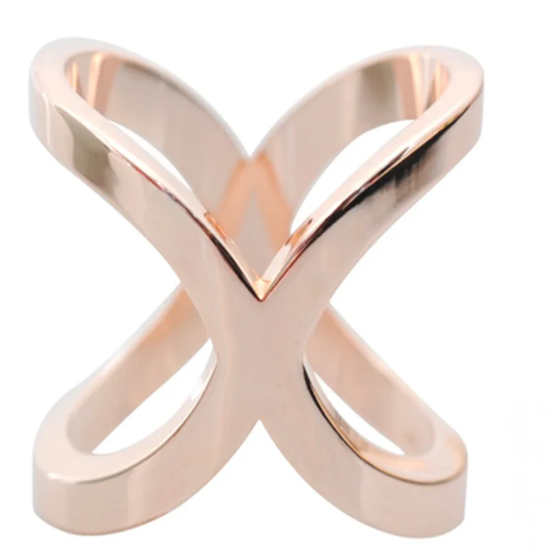 Rose Gold Heeda высококачественный гладкий шарф с крестиком, Модный многоцелевой шарф из сплава, Ювелирное Украшение - Окраска металла: Rose Gold