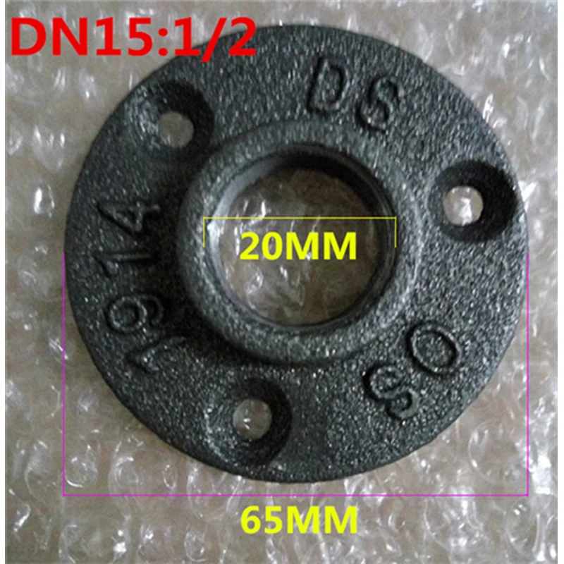 10 шт железные трубные соединения стену пол под старину DN15 фланец кусок аппаратные средства чугунные фланцы gietijzeren buisleidingen