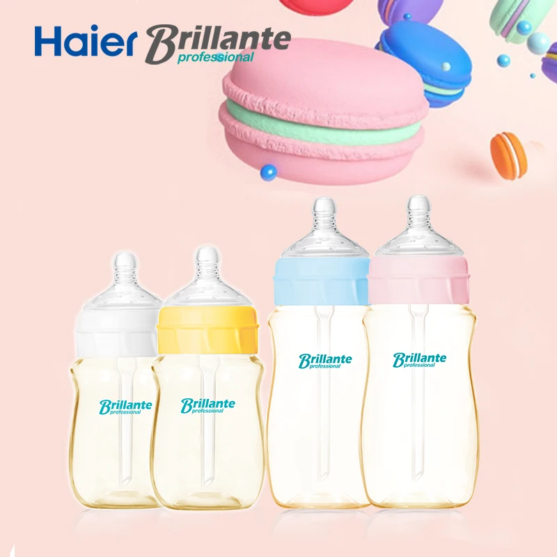 

Haier Brillante PPSU Anti-colic Baby Feeding Bottles Macaroon Series Milk Anti-Colic Bottle For 0-6m/6m+ Baby mamadeira biberon
