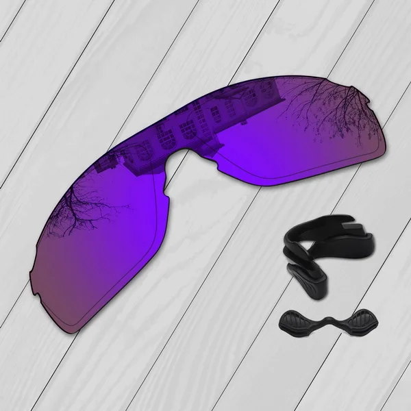 E.O.S поляризованные улучшенные Сменные линзы для солнцезащитных очков Oakley EVZero Pitch-несколько вариантов - Цвет линз: Purple-Nose pads