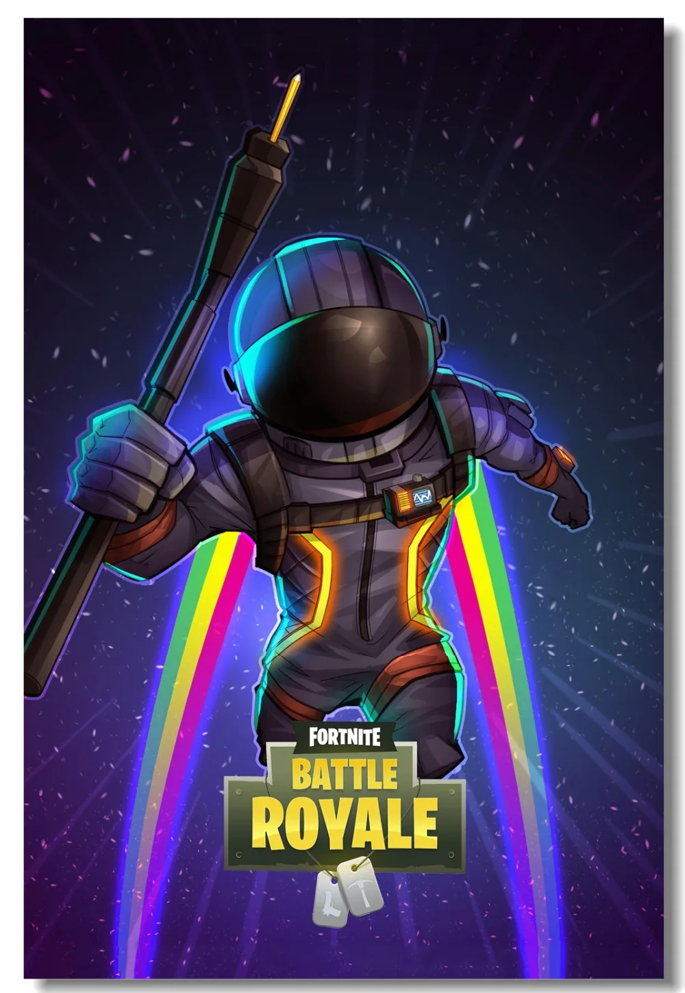 custom canvas wall mural game battle royale poster battle royale stickers dark voyager burnout rust lord reaper wallpaper 0833 - fortnite rust lord wallpaper