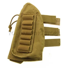 Охота приклад В виде ракушки тактический дробовик винтовка запаса боеприпасов В виде ракушки подсумок Молл держатель