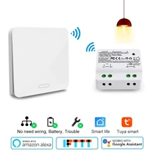 Wifi умный таймер 2500 Вт wifi релейный переключатель RF433 кинетический автономное Голосовое управление работа с Alexa Google IFTTT Smart Life