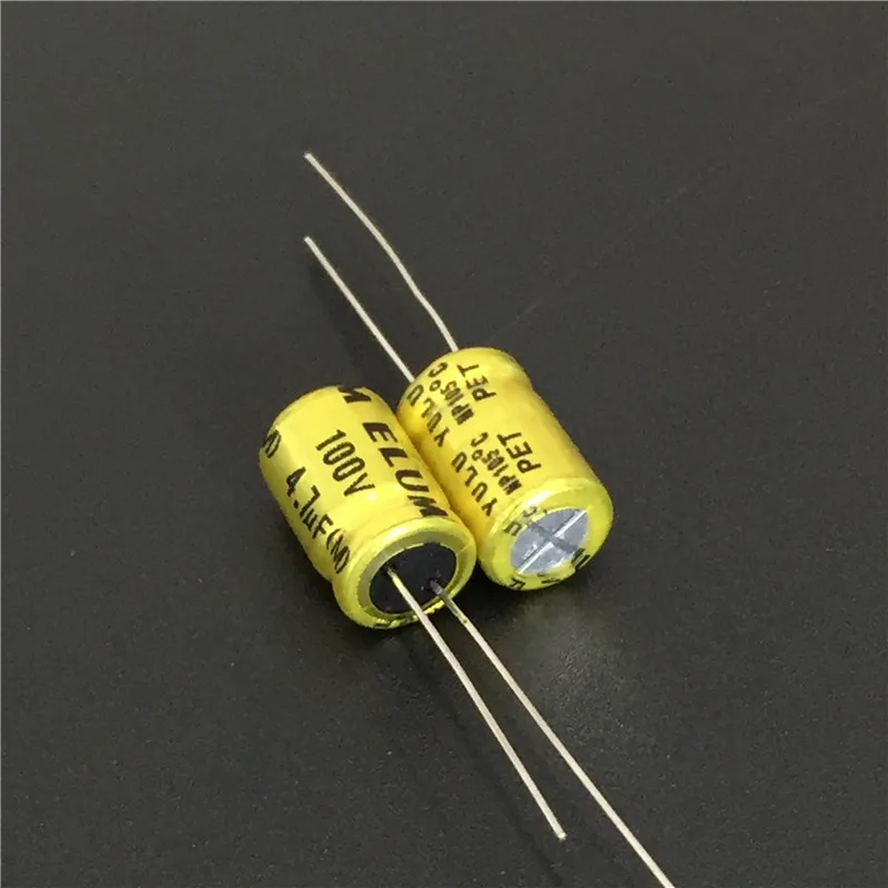 10 шт. 4 7 мкФ 100V ELUM NP 8x11 5 мм 100V4.7uF биполярный алюминиевый электролитический