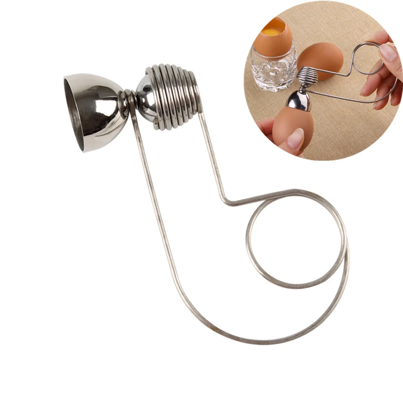 

Stainless steel egg topper cutter Knocker egg shell opener Cracker Separator Kitchen Gadgets