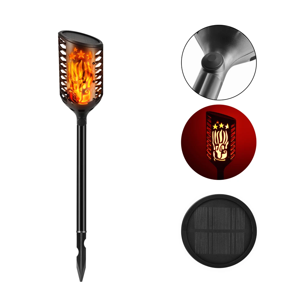 

LED Solar Flame Flickering Lawn Lamp Torch Light LED Dancing Flame Lights Waterproof Outdoor Garden Landscape Decoration Lamp