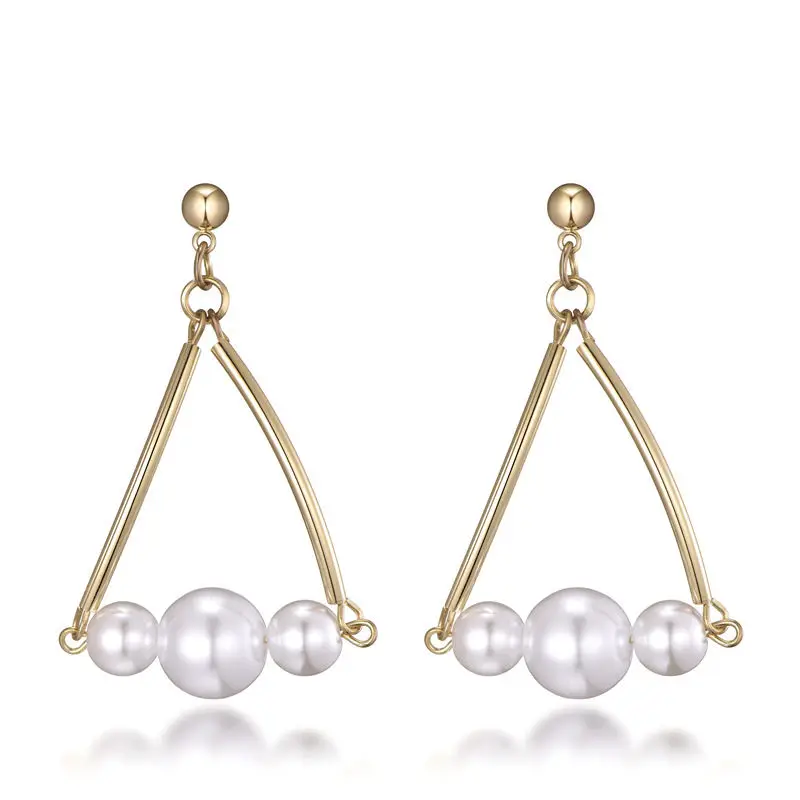New Fashion Geometric Drop Earrings For Women Round Triangle Design Elegant Birthday Wedding Gift | Украшения и аксессуары