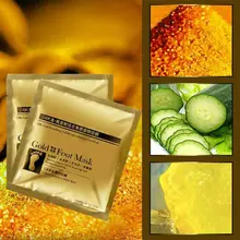 24 K золотой пилинг ступней обновляющая маска удаляет омертвевшая кожа, кутикулы Педикюр