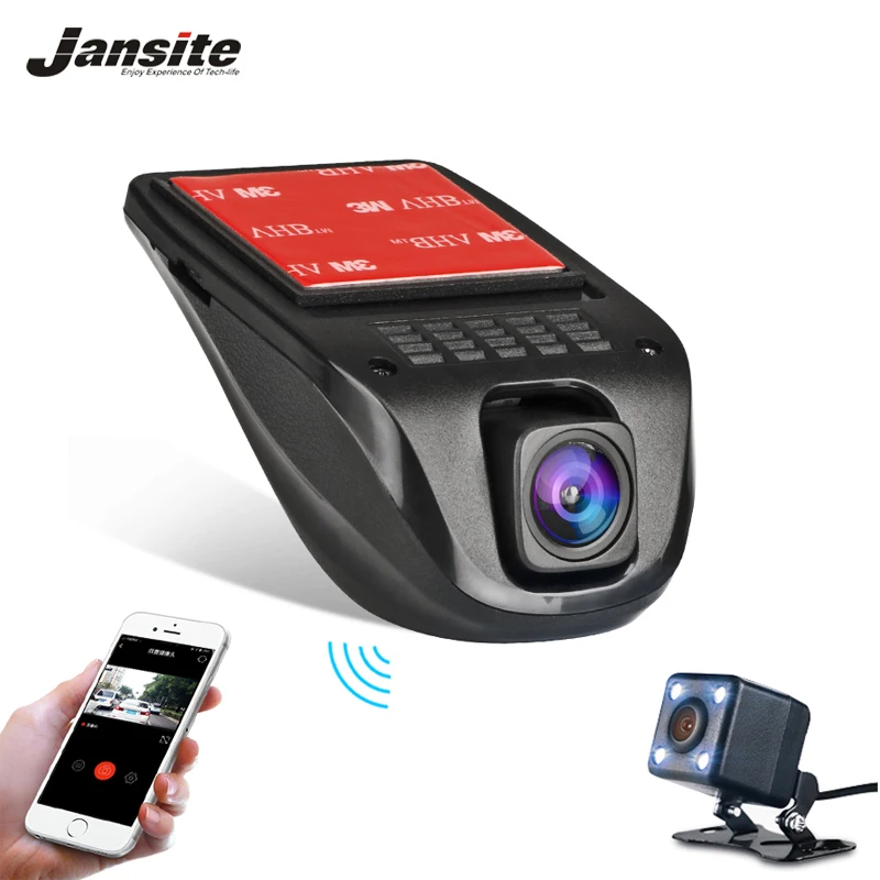 

Jansite Car DVR Wifi control Car Cameras Full HD 1080P Dash Cam Registrator vehicle Video Record Camcorder Dual Lens Loop record