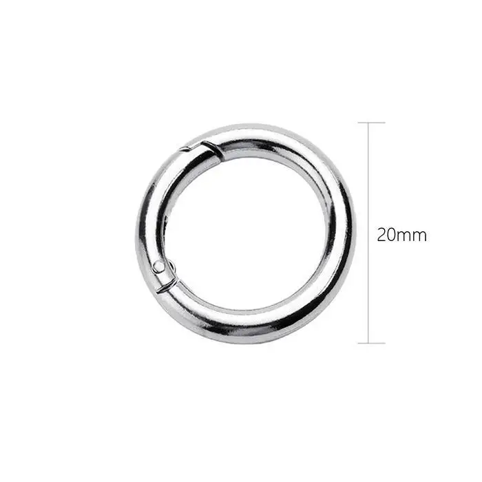 O-Ring кошельки сумки круглый толчок триггер покрытие оснастки серебряный брелок с крючками карабин