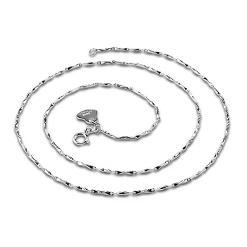 

Minimalist S925 sterling silver necklace female models very simple necklace solid silver single chain girl popular jewelry gifts