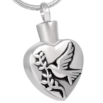 

11.11 love Bird Heart Cremation Jewelry Pendant Keepsake Memorial Urn Necklace Funnel Jewelry for Animal Ashes