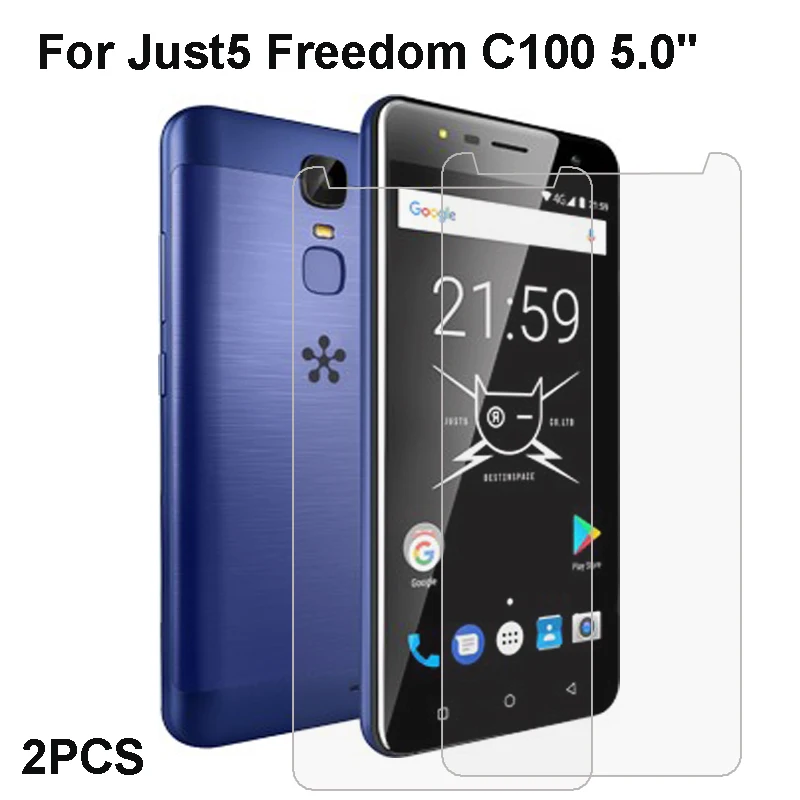 

2PCS Just5 Freedom C100 Tempered Glass 9H High Quality Protective Film Explosion-proof Screen Protector For Just5 Freedom C100