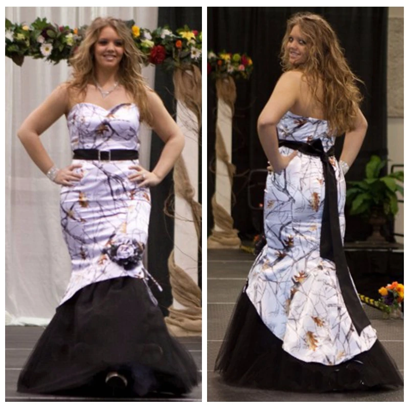 Sweetheart New Fashion Country Mermaid Wedding Dress White Camo