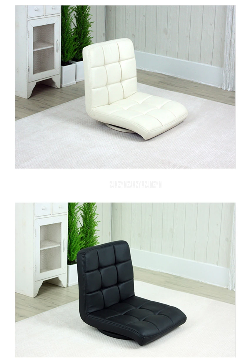 Современный стул для гостиной, мягкое кожаное кресло с спинкой, вращающийся на 360 градусов, японский стиль, безногий стул, мебель для дома