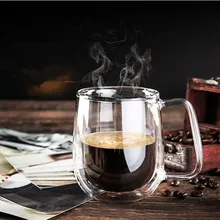 Термостойкая стеклянная чашка с двойными стенками, чайная посуда, чашка ручной работы, Кружка для здорового напитка, чайные кружки, прозрачная посуда для напитков