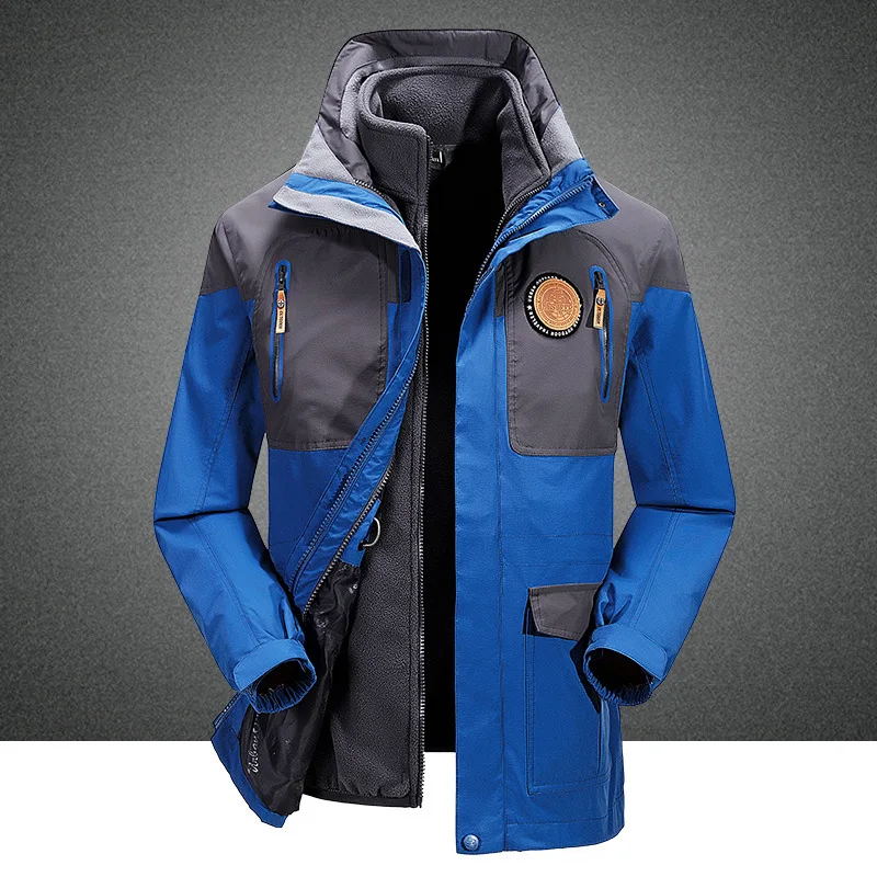 New Autumn Winter Men's Tech Jackets Two Piece Suits Outdoor Climbing Suitin Hiking Jackets