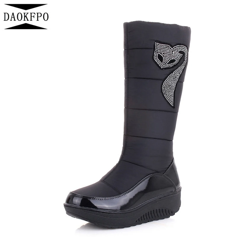 

DAOKFPO Winter boots women fashion snow boots new style women's shoes Brand shoes high quality fast water drill boots NVA-27