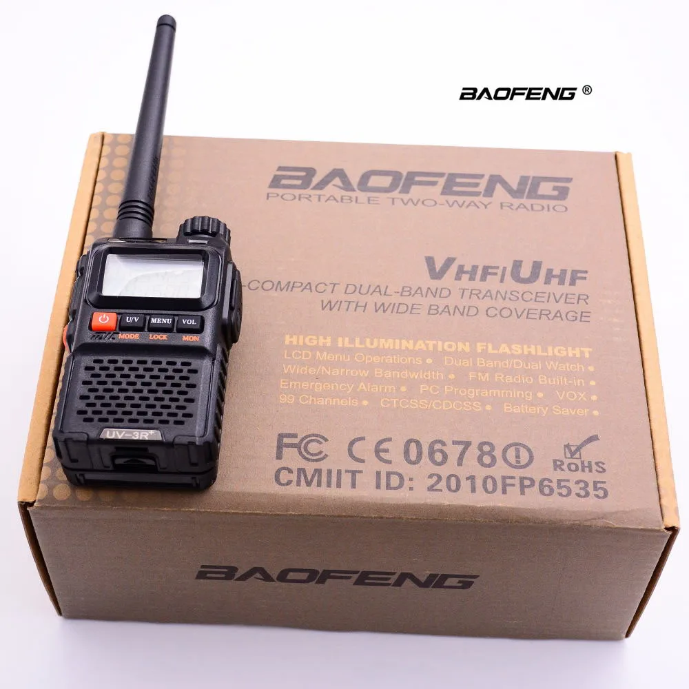 BAOFENG UV 3R + Plus Walkie Talkie CTCSS Двухдиапазонная частота двухсторонняя рация Любительская