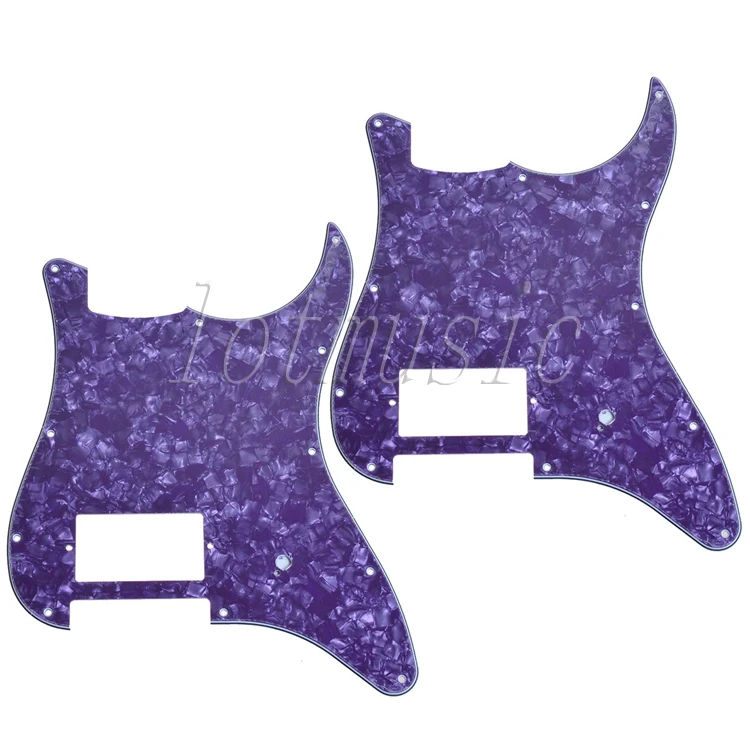 

2Pcs Purple Pearl Electric Guitar Pickguard 4Ply 11 Hole For Electric Strat Style Replacement