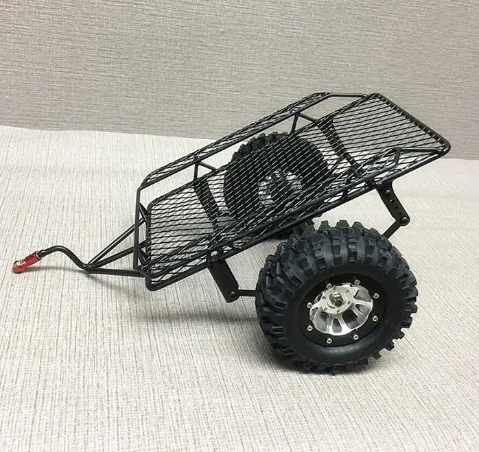 

Metal trailer + tire + hook for Traxxas TRX4 TRX-4 TRX 4 D90 SCX10 scx10-ll 1/10 crawler