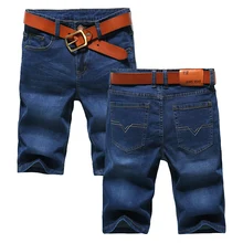 Новинка года повседневное большой размеры для мужчин прямые брюки бриджи Мужчин's джинсовые шорты мужские летние пять