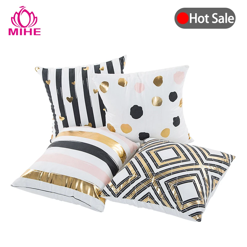 

MIHE Geometric Pillow Cover Home Decorative Cushions For Car Sofa Seat Cover Print Pillowcase Striped Grid Cushion Cover BZT13