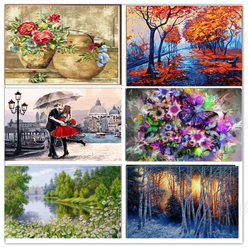 

Diamond Painting full round landscape DIY Diamond Embroidery scenery Diamond painting full square landscape Mosaic 5D drill