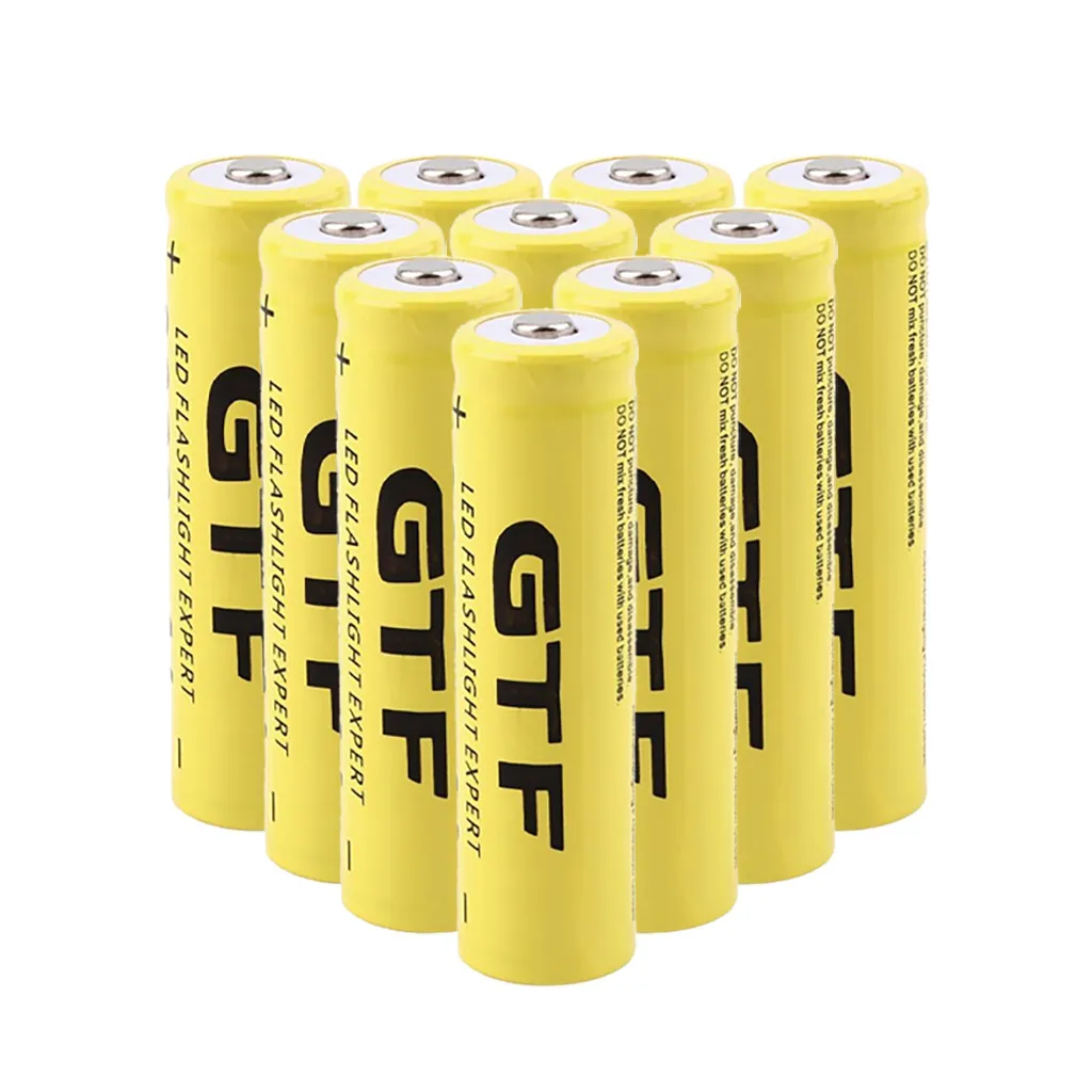 

10Pack GTF 18650 9900mAh Rechargeable lithium battery for Flashlight Torch Toy 18650 Battery Rechargeable Battery Free Shipping