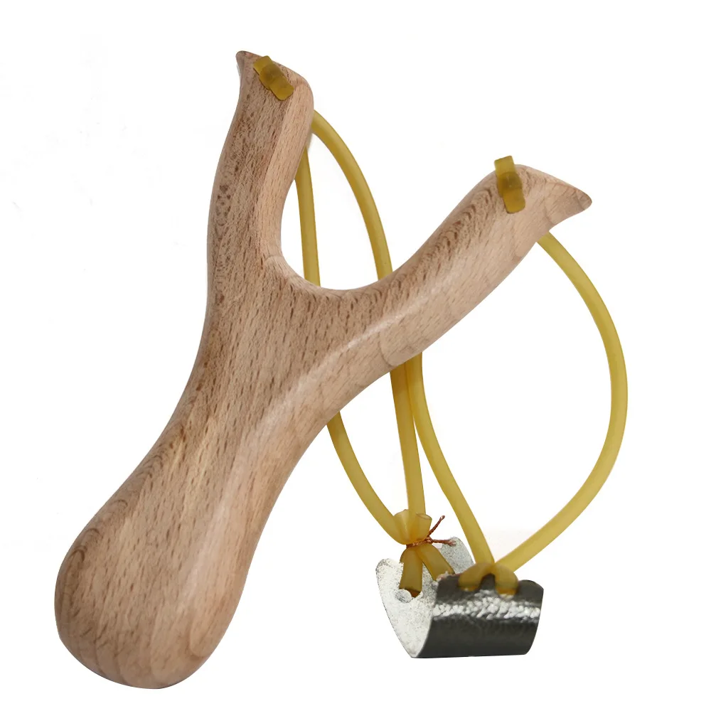 Buy SlingShot Hunting Wooden Rubber Tube Slingshot