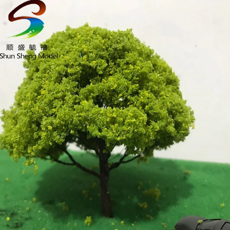 

DIY Middle Green Wire Style Mini Tree Model Train Model Trees Railroad Scenery Layout OO HO Scale Model Railway