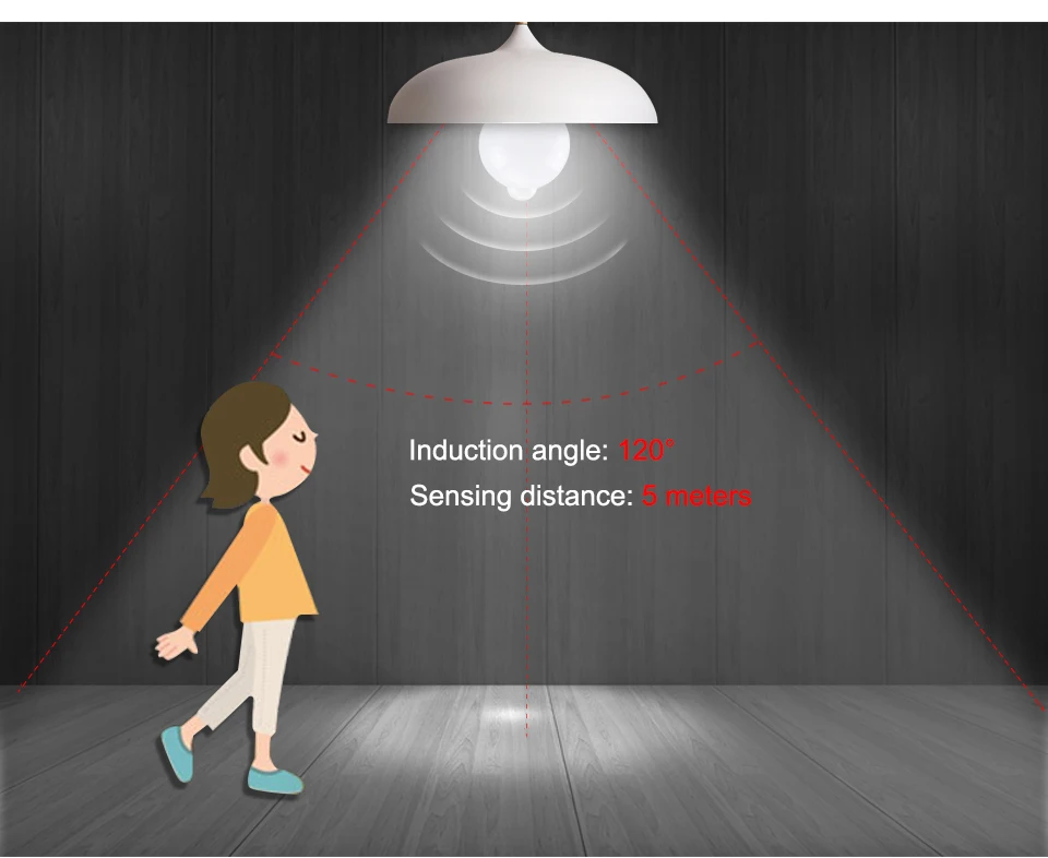 pir motion sensor night light bulb E27 B22 (9)