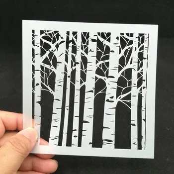 

13*13 Forest pvc Layering Stencils for Diy scrapbook Drawing Color Spray Stencil,painting stencil,home decor diy etc.