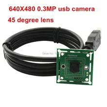 0.3MP 640×480 VGA 1/4″ CMOS OV7725 Micro video usb Board Camera with mini M7 45 degree lens for inside surveillance