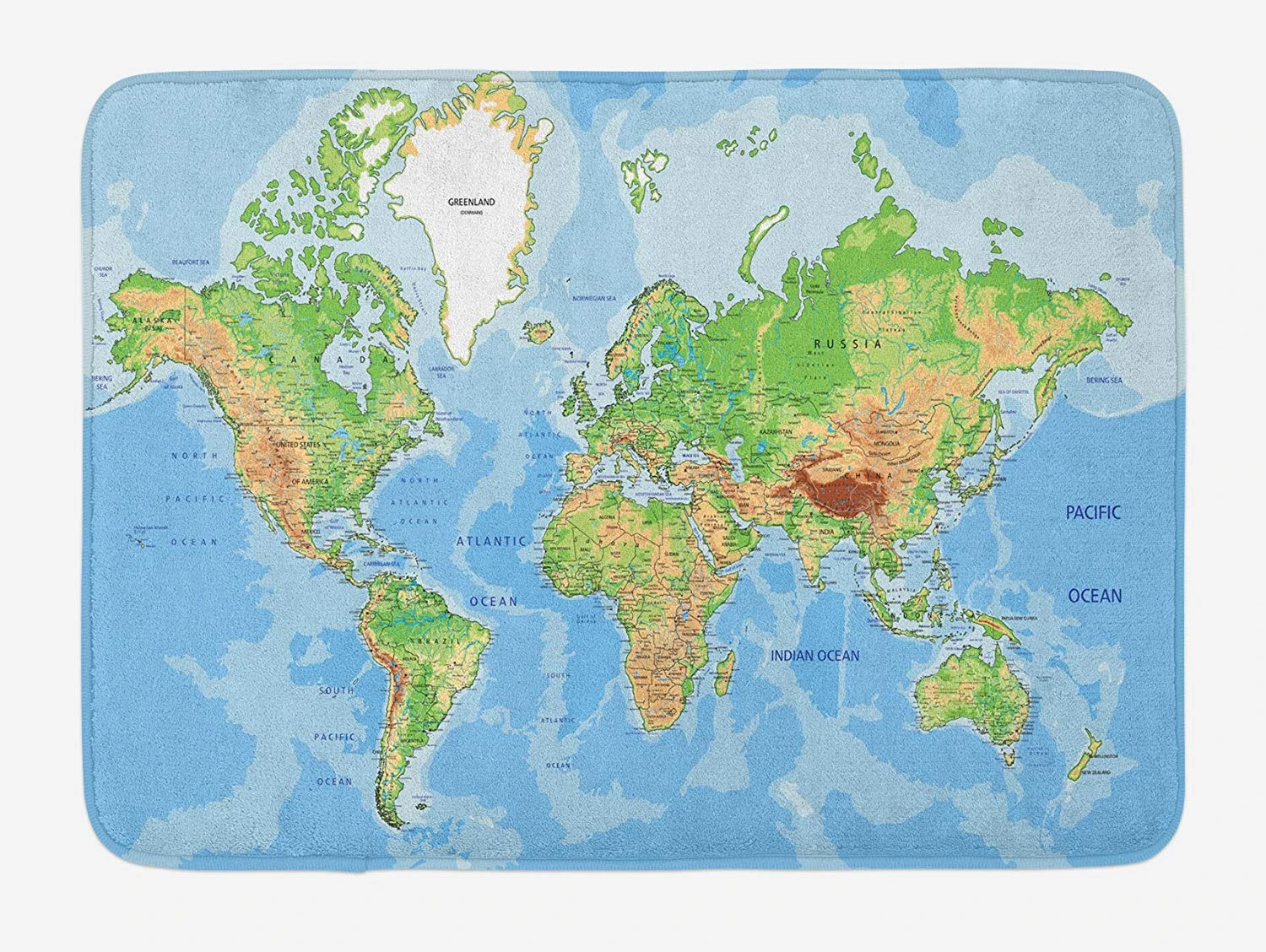 World Map Bath Mat Topographic Map Of The World Continents Countries Oceans Mountains Educational Plush Bathroom Mat Mat Aliexpress