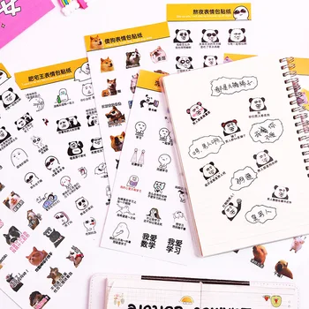 

5pcs/lot Creative hand-painted expression pack series Stickers Scrapbooking Diary Japanese Stationery Paper Deco School Supplies
