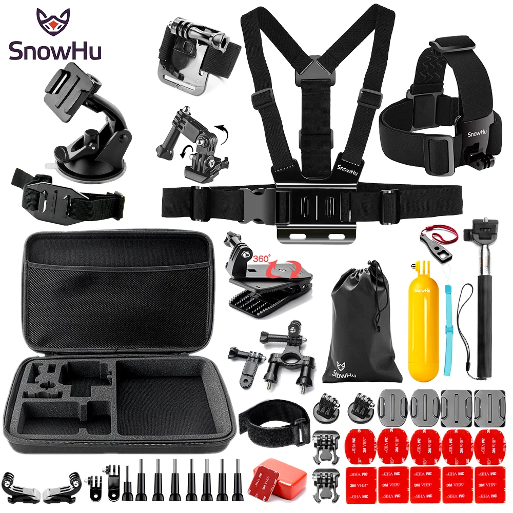 SnowHu для Gopro Hero Y91 аксессуары большая сумка Шлем Повязка Выживание трубка трошал