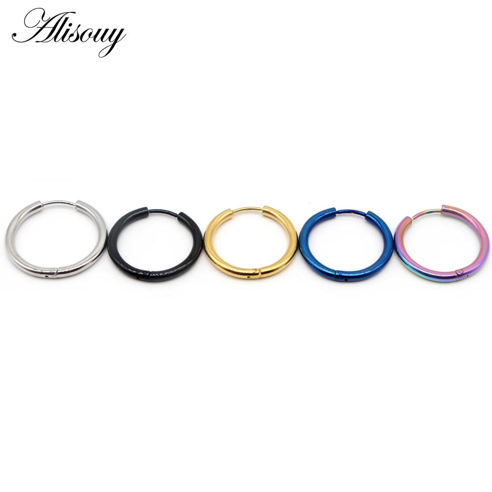 Alisouy 1 шт. 10 г серьги-кольца простые круглые для женщин и мужчин популярные серьги