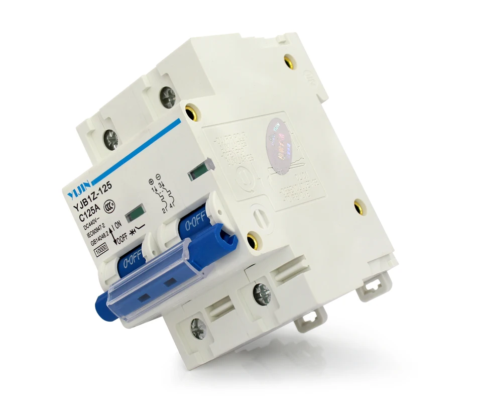 (50 шт./лот) 2P 125A DC440V MCB фотоэлектрический мини DC Автоматический выключатель